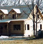 The Laurel Lincoln Log Home under Contruction 